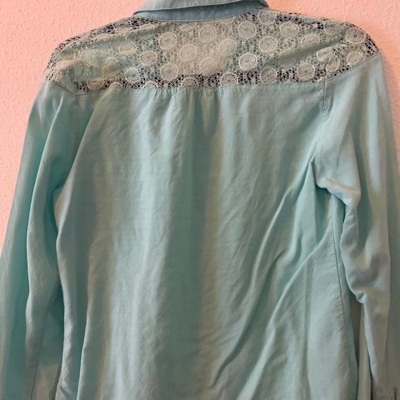 Teal Long Sleeve Button Down - Picture 2 of 3